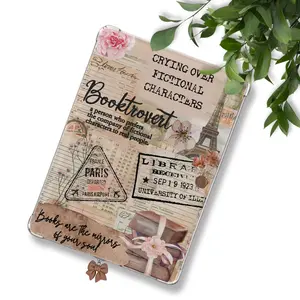 Booktrovert Parisian Cottage Core Sticker Look Insert for Clear Case | Bookish Accessories