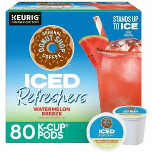 The Original Donut Shop Iced Refreshers Watermelon Breeze, K-Cup Pods, 80 Count