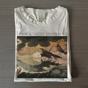 I Run A Tight Shipwreck T-shirt, Short Sleeve Crew Neck T-Shir, Fitted, Pull On, Casual, Unisex Cotton T-Shirt, Menswear, Womenswear