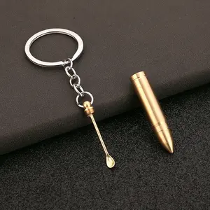 Bullet-Style Metal Keychain Charm – Decorative Hanging Accessory for Home, Car Mirror & Backpack – Unique Holiday Gift Decoration