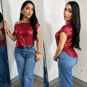 Maya Rhinestone Top-  Womenswear-  Blouses - Stretchy