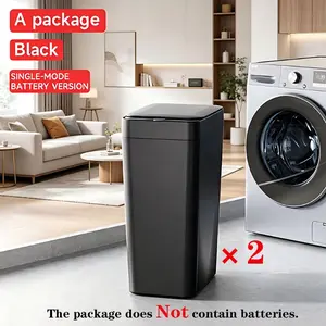 12.5L Slim Sensor Trash Can Touchless Operation Automatic Open Waterproof Dust Resistant Sealed Cover Family Indoor Living Storage Bin