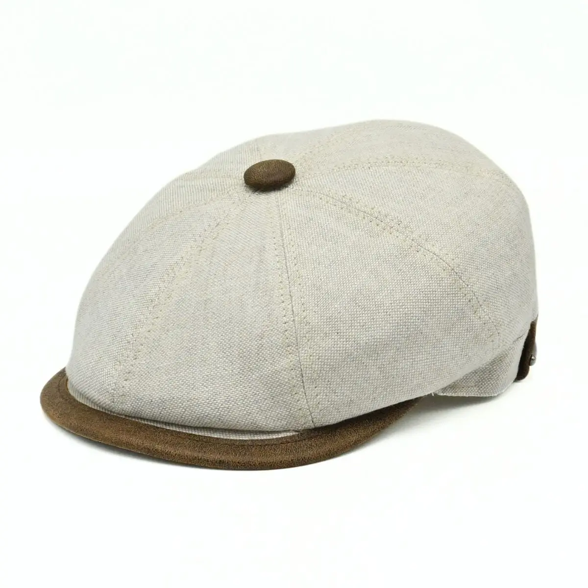 Italian Linen Newsboy Hat