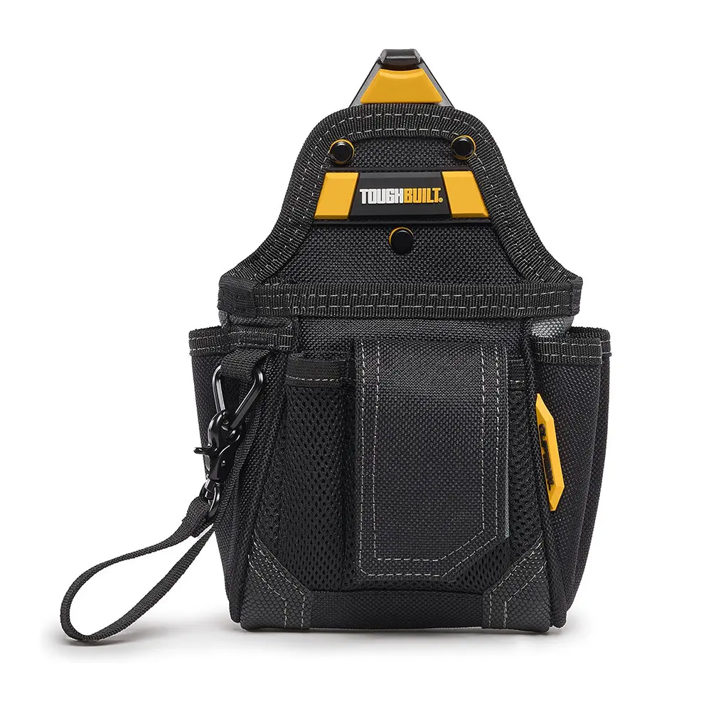 1pc TOUGHBUILT TB-CT-32-A Heavy Duty Warehouse Pouch - Durable Multi-Tool Organizer with ClipTech , Cell Phone Holder, Tool Pockets, Black Polyester Construction for Professional Use, Professional Tool Organizer Functional Pouch Tool Bag Organizer