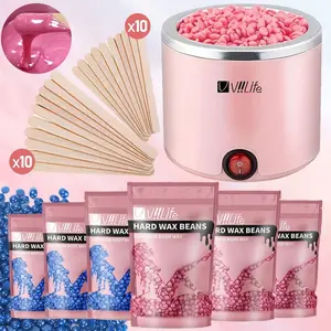 Hard Wax Warmer Kit, Wax Warmer & Accessories, Hair Removal Machine for Women and Men, Hard Wax Heater, Beauty & Personal Care Product, Wax Beads, Hard Wax Microbeads, Wax Tools