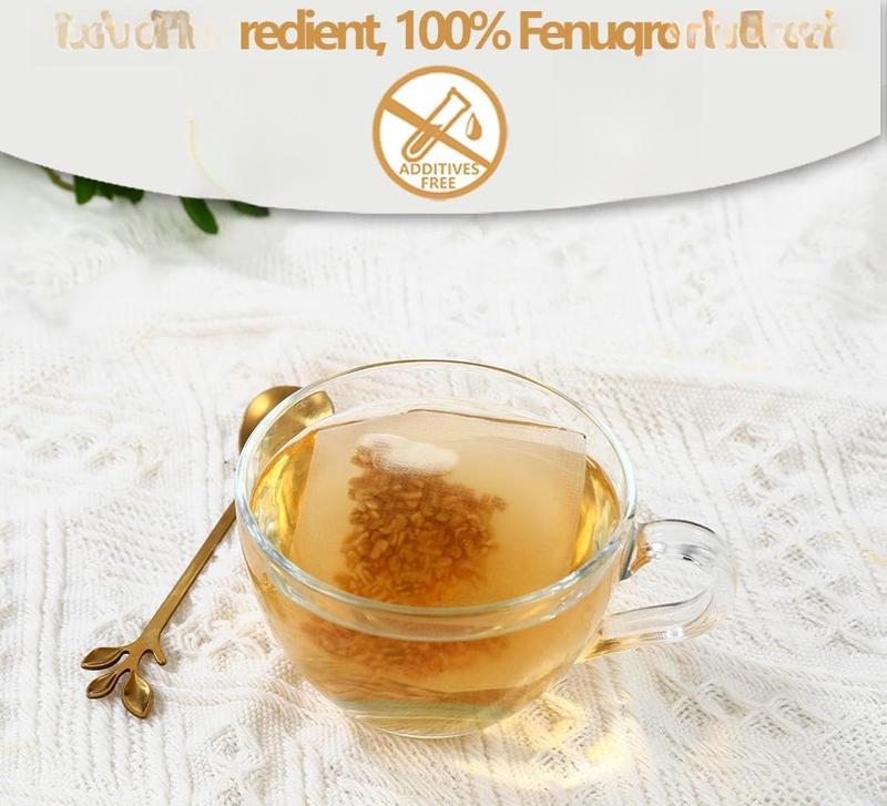 Premium 60 Fenugreek Tea Bags, Made with 100% Natural Fenugreek Methi Fenogreco Seeds, No Additives & Caffeine Free.