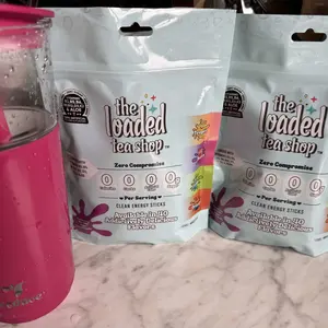 The Loaded Tea Shop - 20-Flavor Mystery Variety Bundle, 1 Packet Makes 32 oz of Loaded Tea, Zero Sugar, Zero Carbs, Zero Calories, Zero Artificial Colors & Flavors, B-Complex, Vitamins D3 & K2, Aloe, 200mg Natural Caffeine, Functional Energy Tea Packs