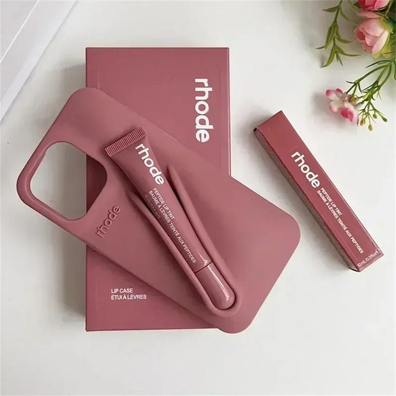 (NEW) Rhode Lip Case & Peptide Lip Tint Set – Protective phone case with integrated tinted lip balm; for iPhone 17/16/15/14 Pro Max, 16/15/14/13 Pro, and 13/14/15/16.
