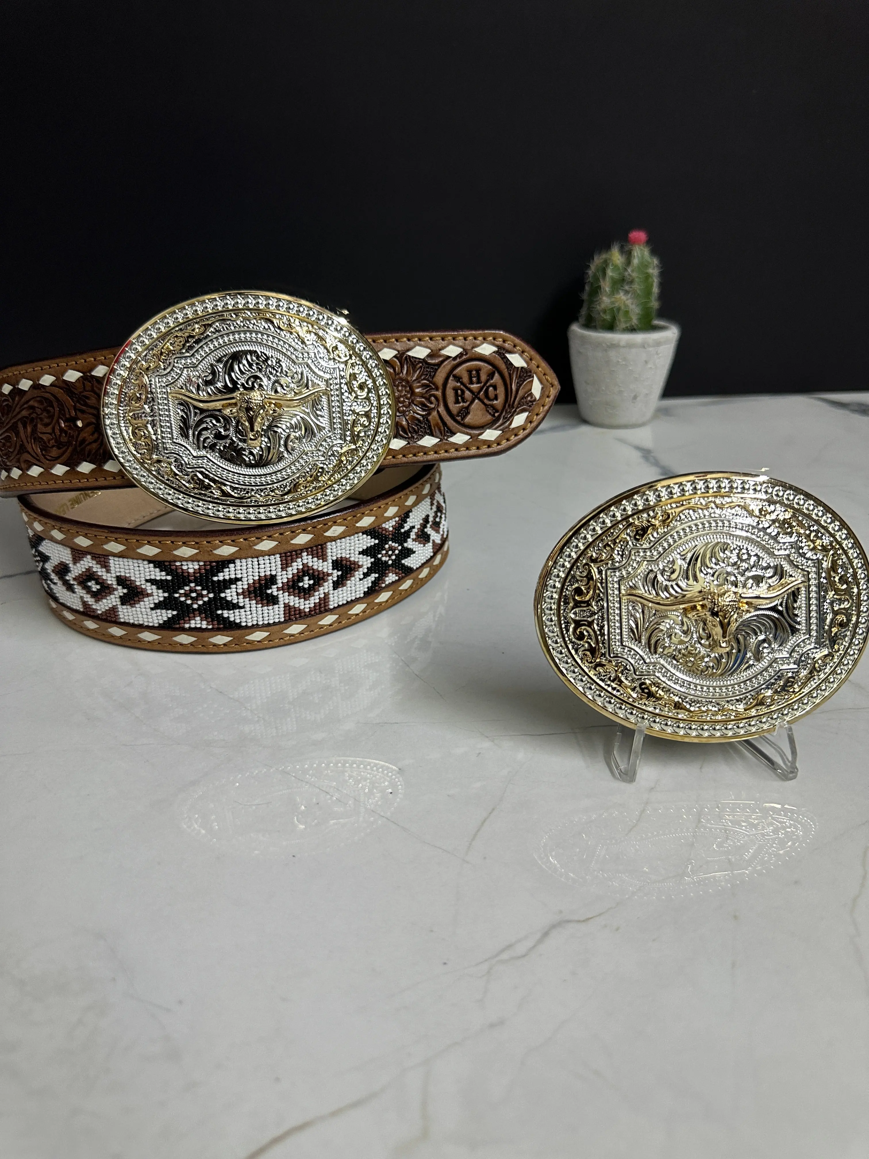 Hereford Long Horn Belt Buckle