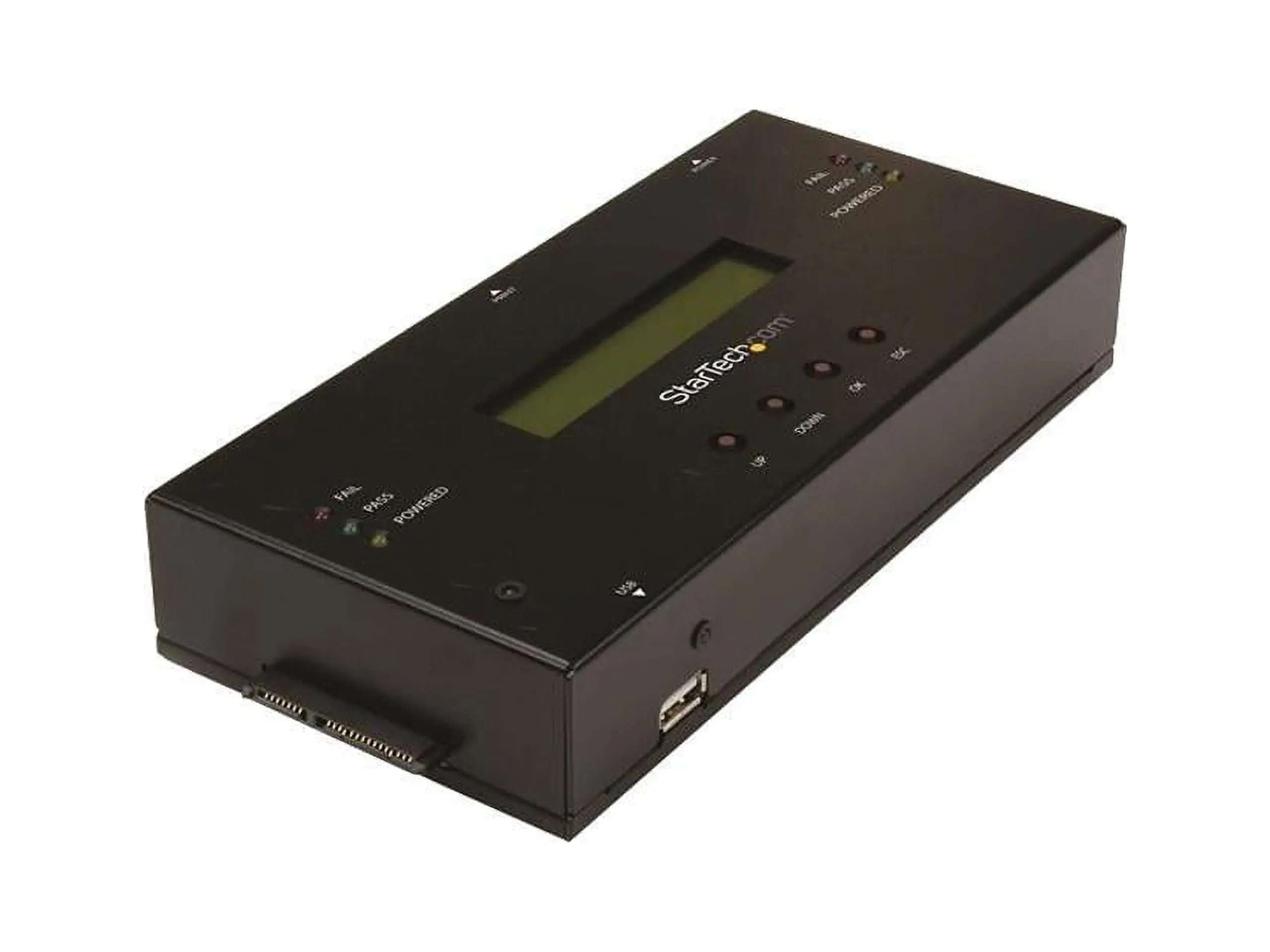 Startech SATSASDUPE11 Standalone Hard Drive Duplicator & Eraser for SAS Drives - Steel Body, LCD Display, Erase Log, Serial Printer