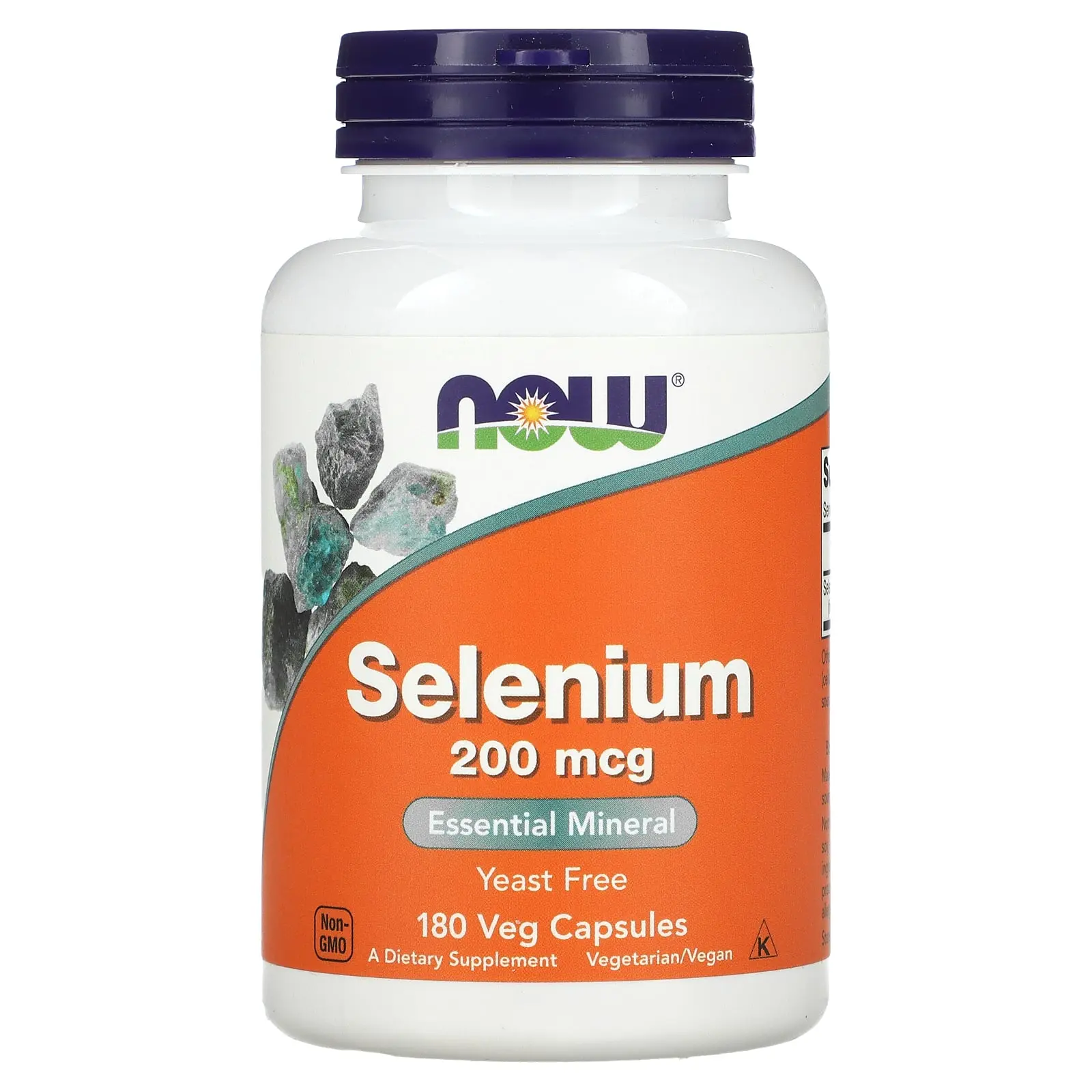 NOW Foods Selenium, 200 mcg, 180 Veg Capsules