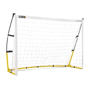 SKLZ Quickster Soccer Goal - Ultra-Portable Durable Soccer Training Equipment with Tension-Tite Poles, Velcro Net Attachments for Youth Elite Players, Quick Setup, Compact Storage