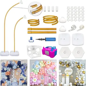 Balloon Arch Kit with Balloon Pump Electric, 8.2FT & 5FT Half Arch Free Bending  Balloon Stand Kit, Floor Column Backdrop Frame Balloons Stands for Wedding  Shower Birthday Party Decor