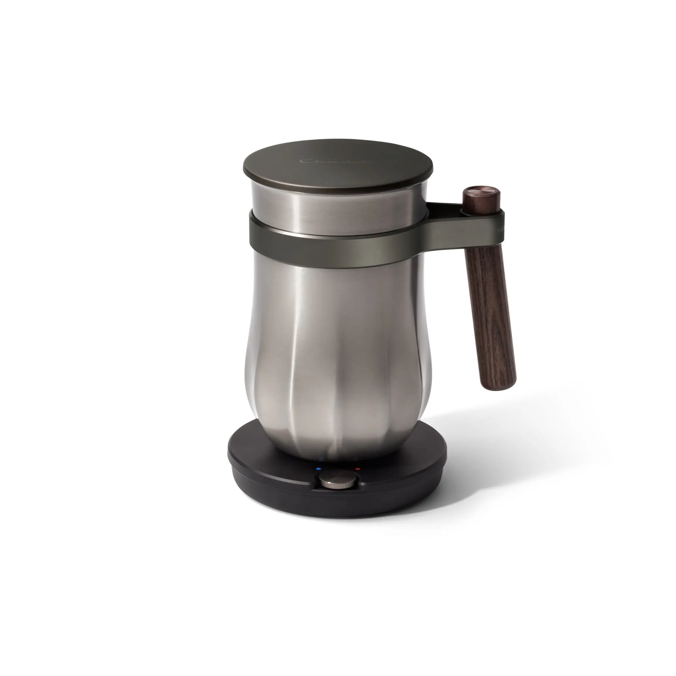 Velvetiser Hot Chocolate Maker - Patented Vortex Design, Pewter Finish, Hot & Cold Recipes - Pewter Color