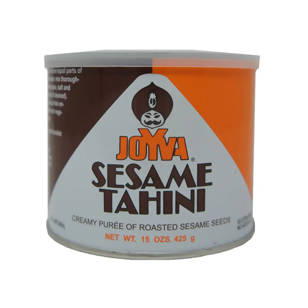 Joyva Sesame Tahini 15 oz Can | Creamy Roasted Sesame Seed Purée | Premium Middle Eastern Spread & Cooking Paste