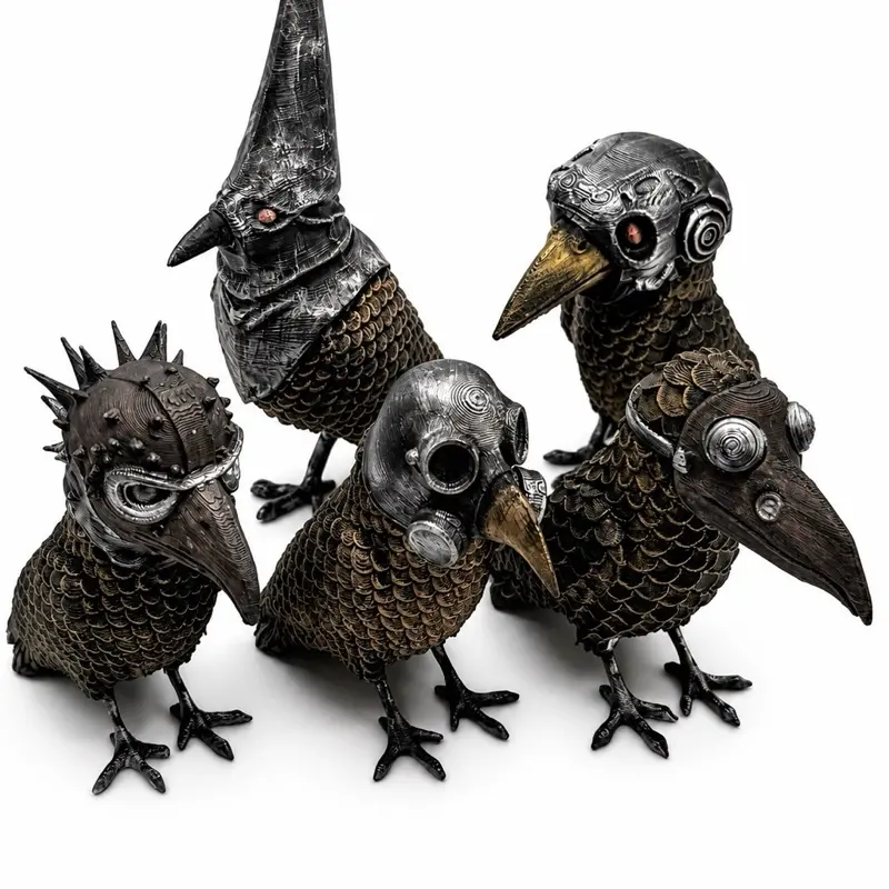 Forsaken Flock Collection – Hand-Finished Raven Collectible | Gothic Home Decor