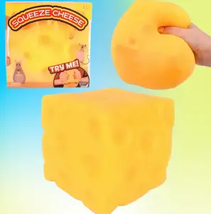 10cmCreative Square Explosion Cheese Kneading Ultra Soft Slow Rebound Flour Filling Squeezing Stress Relieving Toy Explosion Shaped Square Cheese Toy Can Knead Squeezing Creative Emotions Relieving Stress Relieving Small Objects