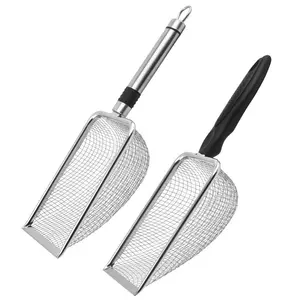Stainless Steel Cat Litter Scoop with Fine Mesh Sieve, Durable and Rust-Resistant, Pet Waste Scoop for Easy Cleanup, Eco-Friendly and Odor-Free