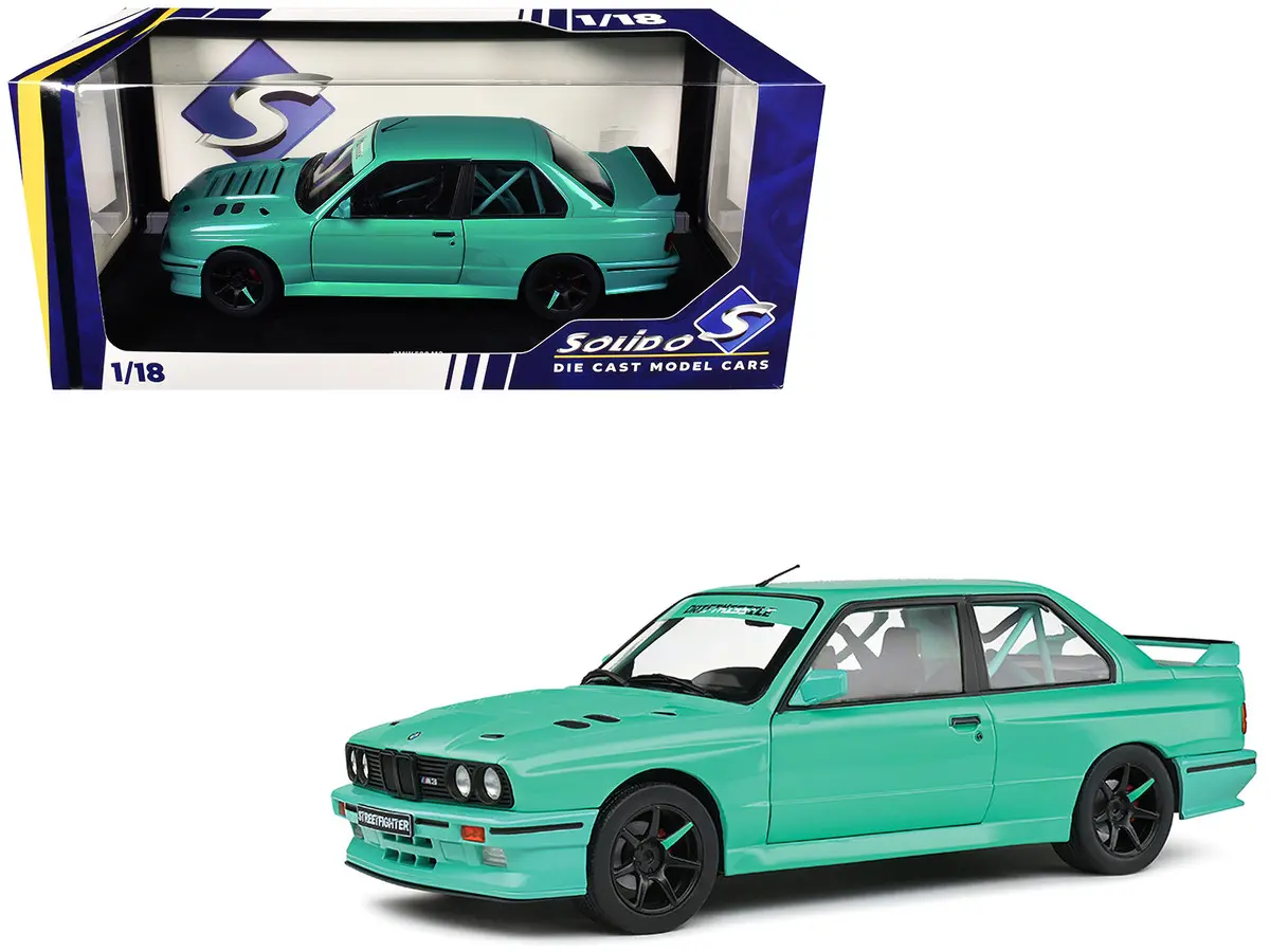 Solido 1:18 1990 BMW E30 M3 Tiffany Blue Custom Diecast Model Car
