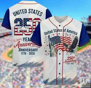 USA 250th Anniversary Baseball Jersey – United States 1776–2026 Patriotic Eagle Statue of Liberty 4th of July Shirt