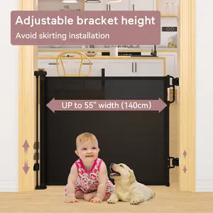 Children's fence Safety fence Pet telescopic door fence Mesh fence Indoor household stretch railing