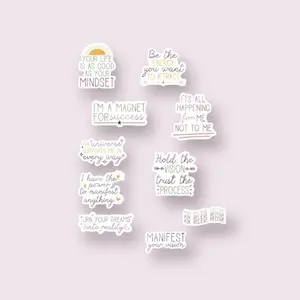 Positive Affirmation Sticker Pack, Manifestation Decals, Inspirational Gift, Motivational Journal Stickers, Law of Attraction Decor Decorative Set Ornaments
