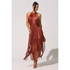 FORGET ME NOT FRINGE MAXI DRESS