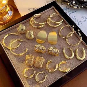 Women's 2025 High-End Metallic Drop Chain Earrings, Unique Niche Design, Stylish Elegant Costume Jewelry Accessories