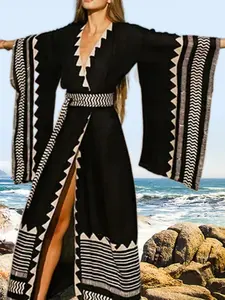 Women's Kaftan Dresses, Colorful Print Mrs Roper Caftan, Bathing Suit Cover Ups, Beach Dresses, Stylish and Comfortable
