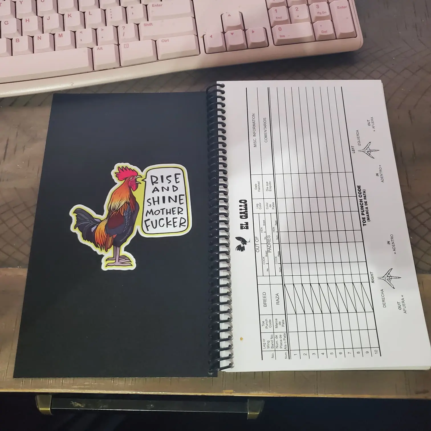 Rooster Breeding Record Book – Spiral Bound Poultry Log for Serious Breeders
