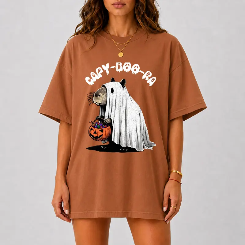 Comfort Colors Capybara Halloween Shirt, Cute Capy Boo Ra Ghost Tee, Funny Capybara Pumpkin Shirt, Spooky Season Graphic Tee, Fall Animal Gift