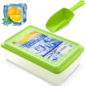 Ice Cube Tray 55 Grids Ice Tray with Bin Ice Tray for Freezer with Lid