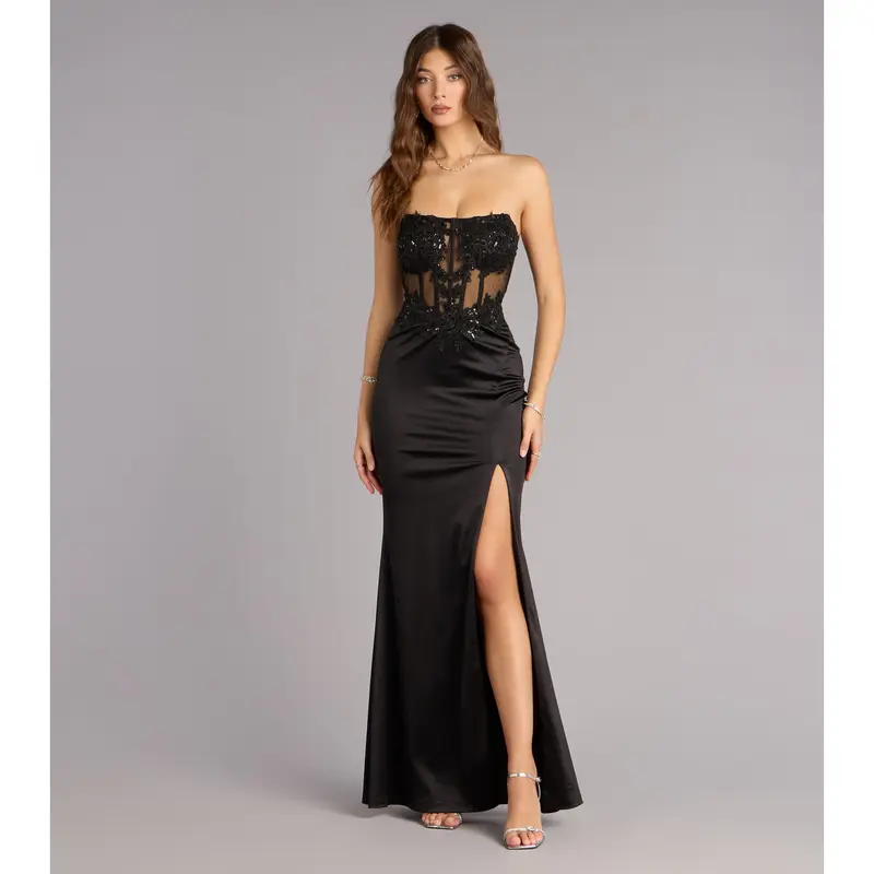 windsor black cut out dress In The Club Square Neck Cutout Dress main image 1
