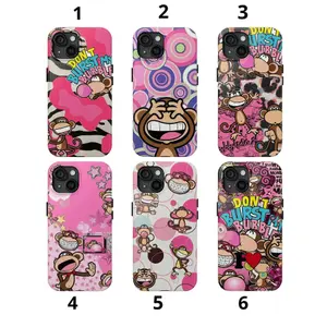 Monkey Don't burst My Bubble Two-In-One Drop-Resistant Mobile Phone Case Protection, Shockproof For IPhone 17-11, Pro Max, Pro Plus, Iphone 16E