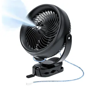 20000mAh Misting Fan with Clip, 8'' Portable Clip  Fan  Operated, 3 Speeds, 3 Mist Modes, Hook,  strap, Max 90H Runtime for Golf Cart, Canopy, Camping Essentials