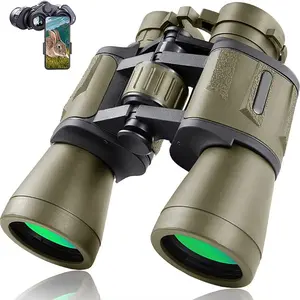 20X50 adult binoculars, high magnification professional binoculars, nautical tactical binoculars, featuring FMC lens and central focus, very suitable for bird watching, leisure camping, and hiking.
