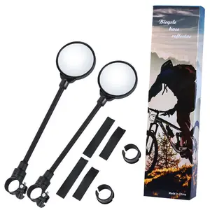 Bicycle Rearview Mirror Set, Adjustable Soft Tube, Reflective Bike Handlebar Mirrors, Cycling Accessories for Bikes & Motorcycles