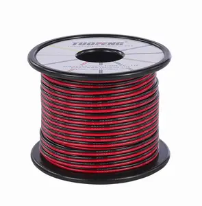 TUOFENG 22awg Electrical Wire 100 ft 22 Gauge Led Wire 2 Pin Extension Cable Wire Red Black Wires 12V/24V DC Cable for Led Strips Single Colour