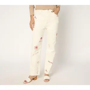 Driftwood Jeans Love Notes Jordie Relaxed Straight Jean - Cream