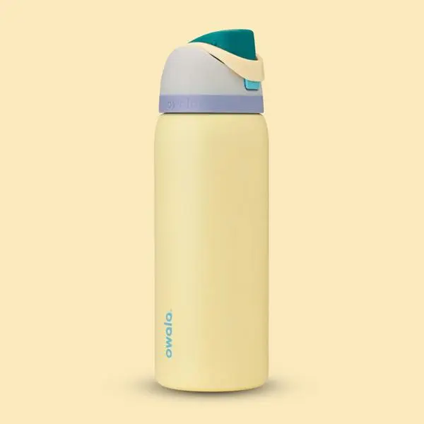 Owala FreeSip Insulated Stainless Steel Water Bottle - Pastel Yellow & Teal Edition 24oz 32oz