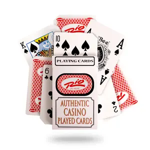Authentic Las Vegas Casino Playing Cards -Two Decks (No Jokers) - Casino Cards with Cut Corners, Standard Size - Designs from Assorted Casinos - Perfect for Poker, Blackjack, Rummy & More