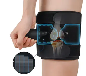 Hinged Knee Brace with 6 Aluminum Splints & Manual Air Pump, Adjustable Compression for Knee Pain Relief, Muscle Stabilization, Sports Recovery - Black, One Size