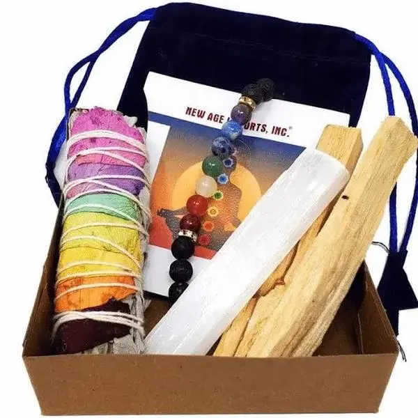 New Age Imports Inc Chakra Balancing Kit 7 Day Spiritual Cleanse & Energy Release for Harmonious Chakras and Enhanced Well-being