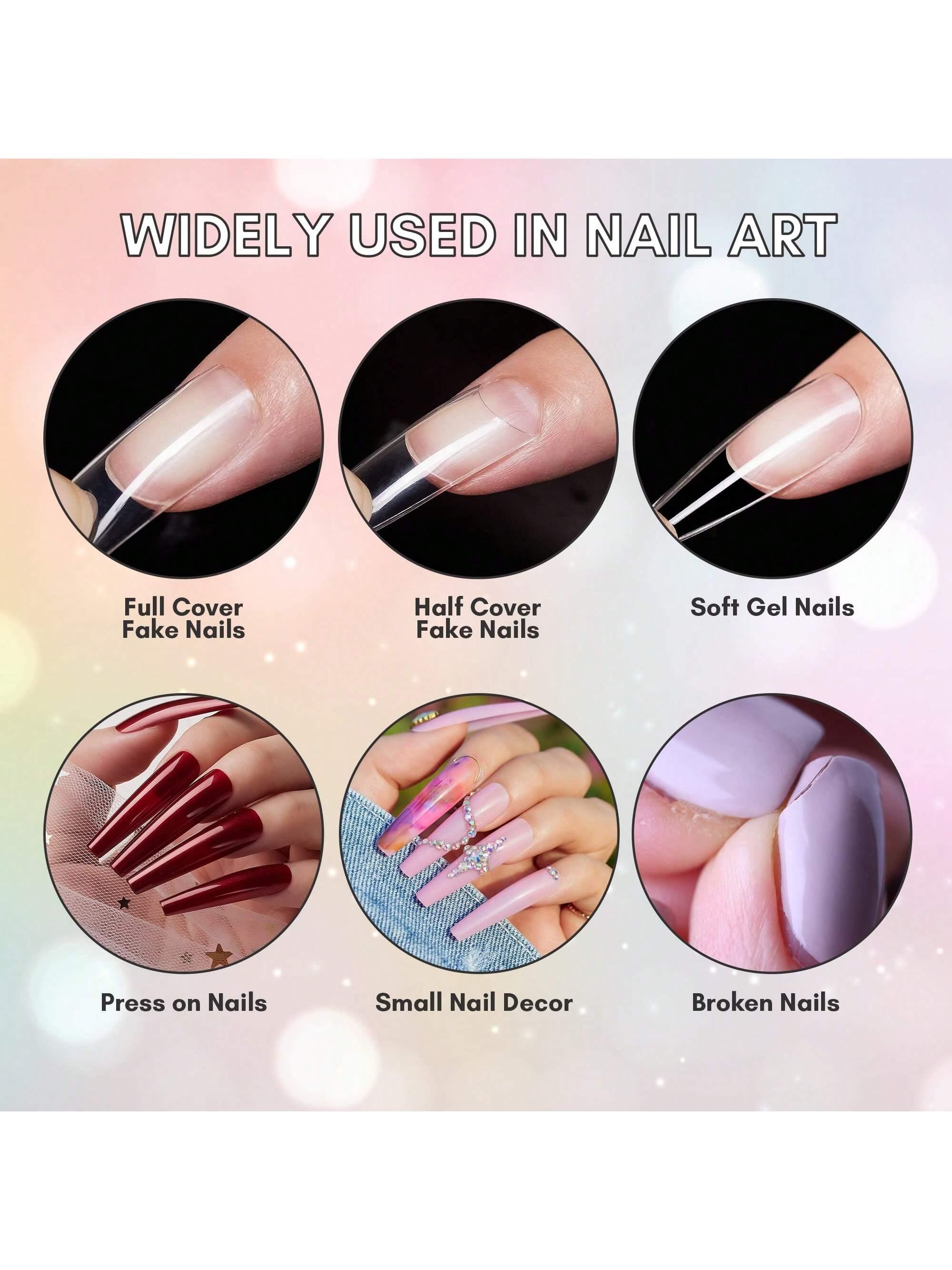 Super Strong Long-Lasting Nail Glue, suitable for acrylic nails, press-on nails, and broken nails, professional nail art supplies, 2g/0.07oz/30PCS