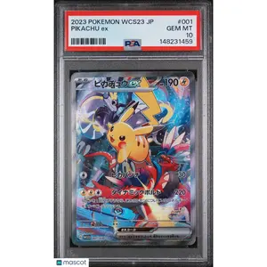 2023 Pokemon—Pikachu EX #001 WCS Yokohama Deck: Pikachu— Holo Japanese PSA 10