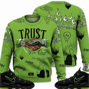 Uptempo 95 Black Volt Ugly Sweater, Max Uptempo 95 Black Volt Outfits Shirt, Snake Trust No One Drip Streetwear Unisex Sneaker Matching Shirts