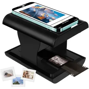 Mobile Film Scanner for 35mm Slides & Negatives, Portable Photo Scanner Converts Old Film to Digital Photos with LED, Compatible with  and Smartphones, Supporting Editing and Sharing Features