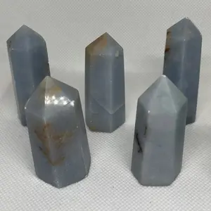 Angelite Crystal Healing Tower with beautiful coloring