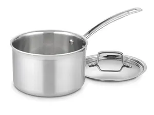 4-Quart Skillet, Stainless Steel Cookware, Multiclad Pro Triple Ply Saucepan with Cover
