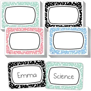 Cool for School Composition Name Tags/Labels - Multi-Pack (TCR9320)
